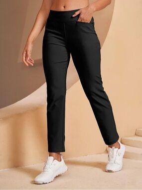 Acegolfs Eagle Performance Stretch Pants - Medium Black